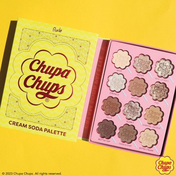 RUDE : CHUPA CHUPS CREAM SODA 12 COLOR PALETTE, 3 PCS